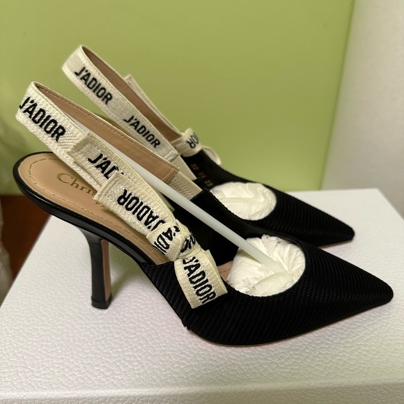 Dior shoes j’adior slingback pump black technical fabric - Picture 4 of 4